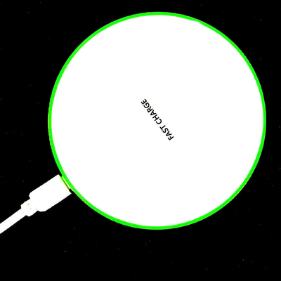 Smart Mobile Phone CE FCC ROSH Certified 7.5W 10W 15W Qi Fast Wireless Charger Wireless Charging Pad For iPhone Fast Round Wireless Charger