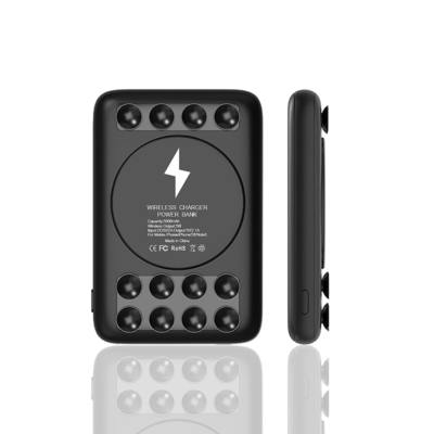 Newest Power Suction Power Bank 5000mAh Mini Wireless Charger Power Bank Wireless Promotion Latest 5000mAh Wireless Suction Bank