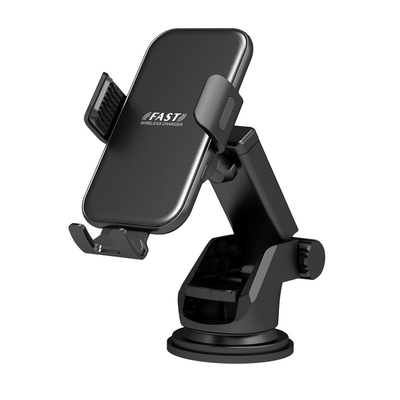 15w Car Phone Holder Dash Mount Sensor Auto Fixing and Charging Wireless Charger Qi Lock Car Auto Smart Wireless Charger Car Mount