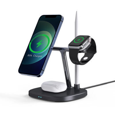 High Speed ​​4 in 1 15W Qi Fast Magnetic Mobile Wireless Desktop Charging Stand Holder for Iphone 12 pro Max Smart Watch Apple Pen