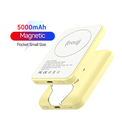 Magnetic Wireless Power Bank 15W Slim Ultrathin Mini Portable Qi Magnetic Wireless Charger Power Banks 5000mAh Magsafing Wireless Power Bank