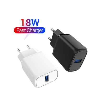 Portable New Design Products One USB-A Charger 18W Power Adapter Left Quick Wall Charger For iPhone Apple Charging Plug